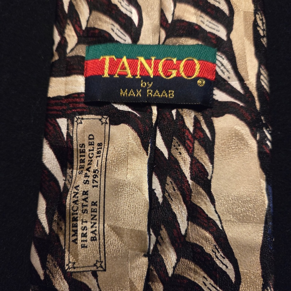 Tango by Max Raab Mens Silk Americana Flag Tie - Picture 5 of 5